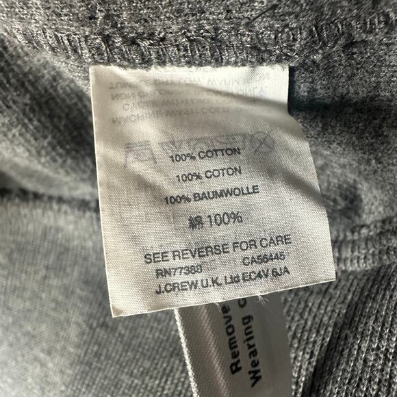 J.Crew Mens Quarter-Zip Vintage Fleece Ribbed Mock Neck Grey Sweatshirt Small - Picture 4 of 6